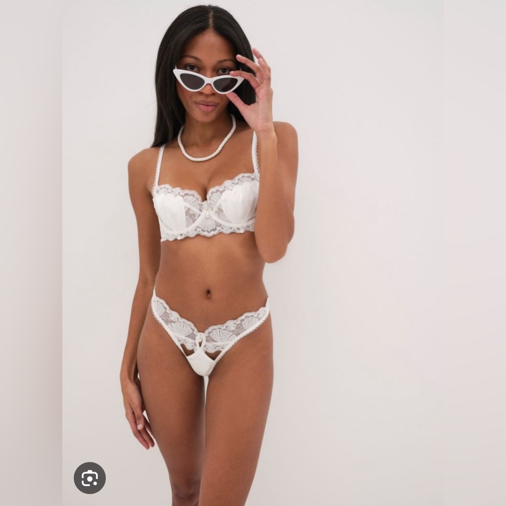 For Love and Lemons - She Sells Sea Shells SET - Bra & Thong - size XL